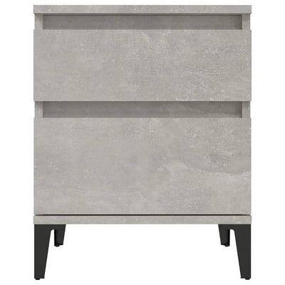 Bedside Cabinets 2 pcs Concrete Grey 40x35x50 cm