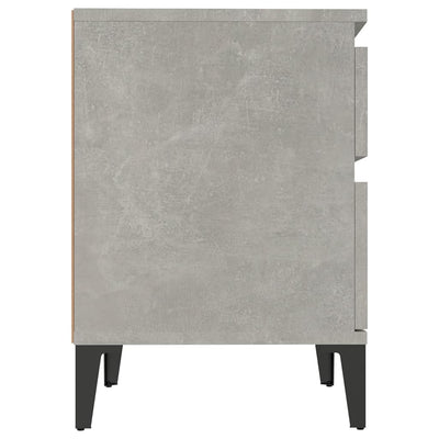 Bedside Cabinets 2 pcs Concrete Grey 40x35x50 cm