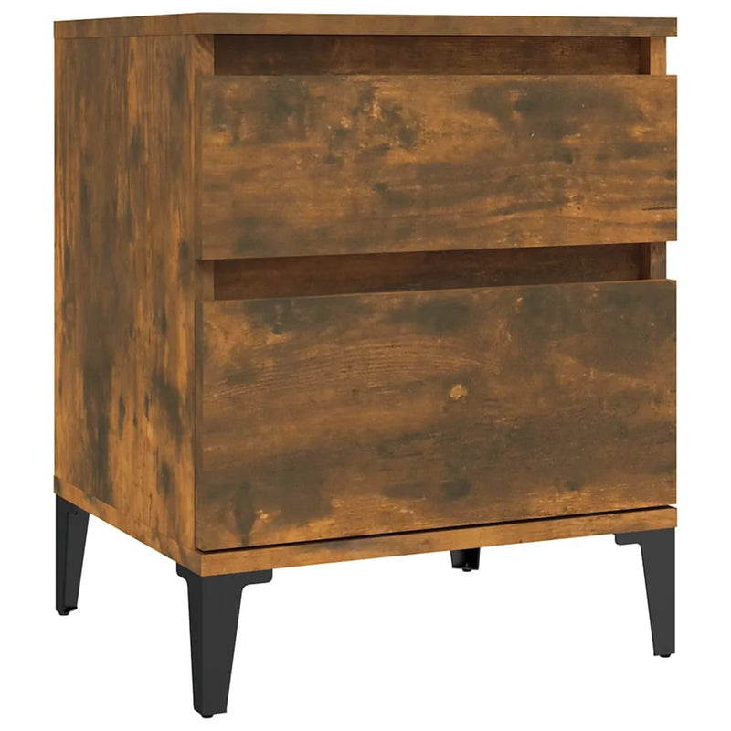 Bedside Cabinet Smoked Oak 40x35x50 cm