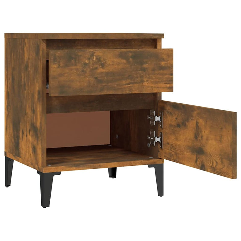 Bedside Cabinets 2 pcs Smoked Oak 40x35x50 cm