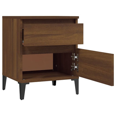 Bedside Cabinet Brown Oak 40x35x50 cm