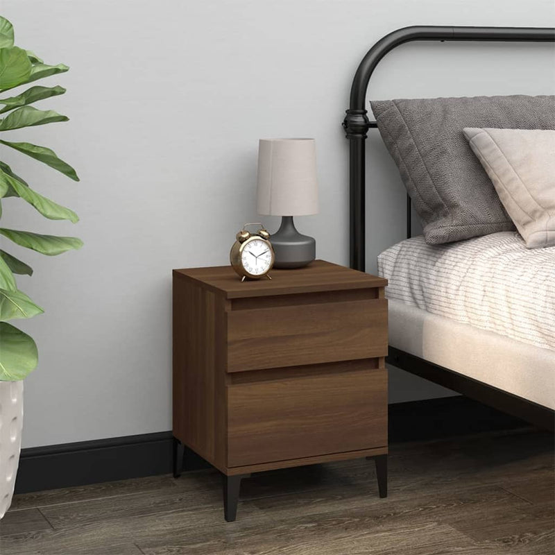 Bedside Cabinets 2 pcs Brown Oak 40x35x50 cm