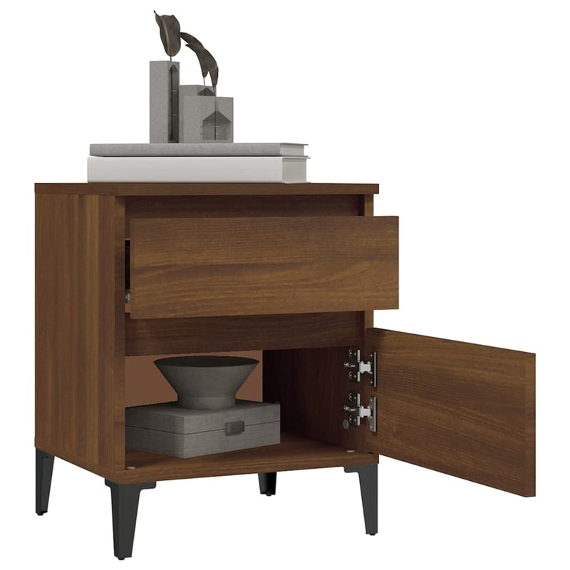 Bedside Cabinets 2 pcs Brown Oak 40x35x50 cm