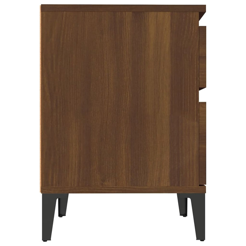 Bedside Cabinets 2 pcs Brown Oak 40x35x50 cm