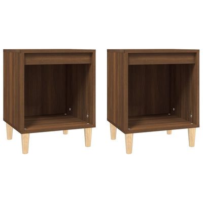 Bedside Cabinets 2 pcs Brown Oak 40x35x50 cm