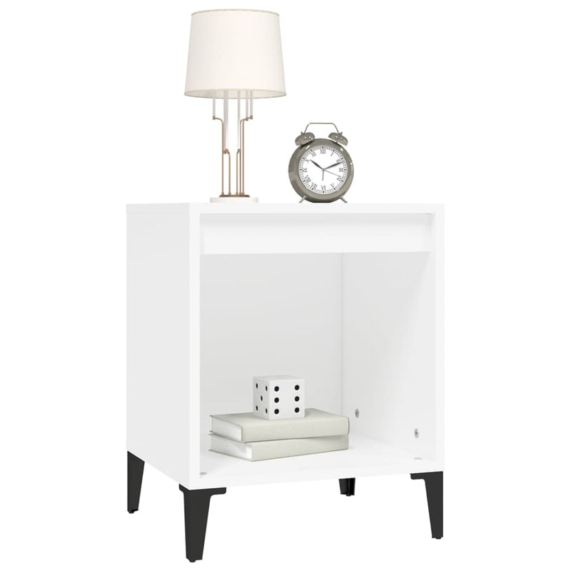 Bedside Cabinet White 40x35x50 cm