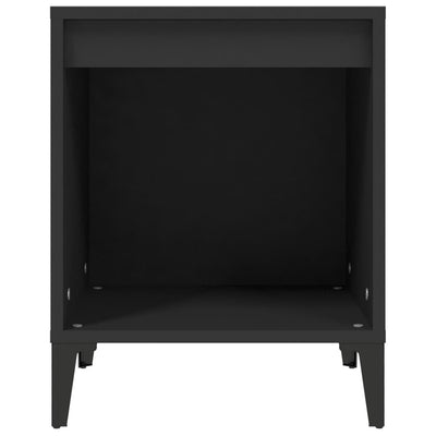 Bedside Cabinet Black 40x35x50 cm