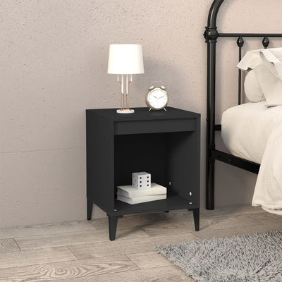 Bedside Cabinets 2 pcs Black 40x35x50 cm