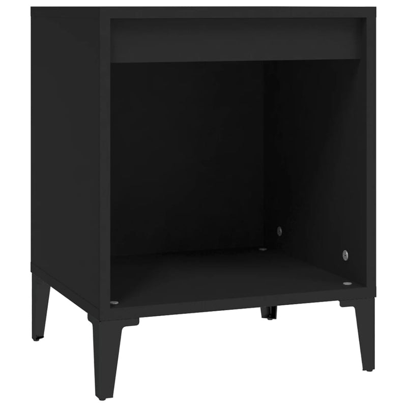 Bedside Cabinets 2 pcs Black 40x35x50 cm