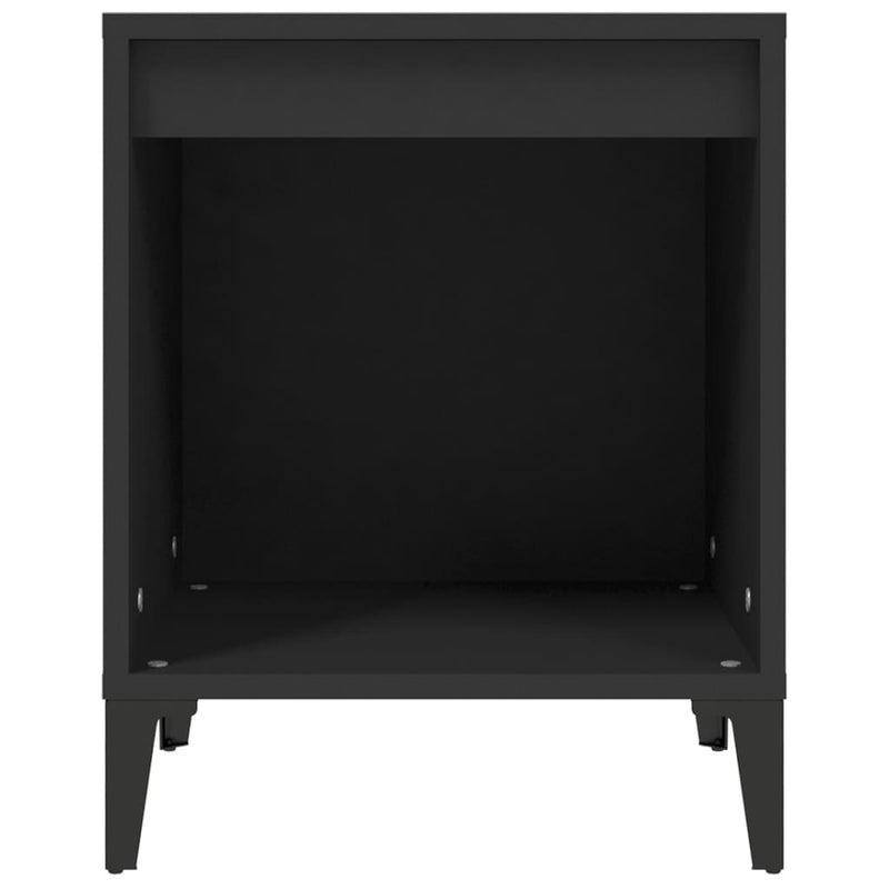 Bedside Cabinets 2 pcs Black 40x35x50 cm