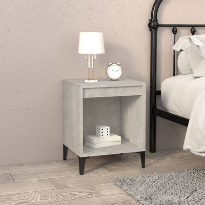 Bedside Cabinets 2 pcs Concrete Grey 40x35x50 cm