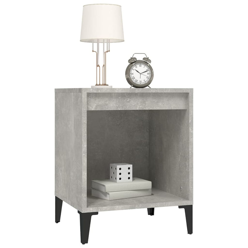 Bedside Cabinets 2 pcs Concrete Grey 40x35x50 cm