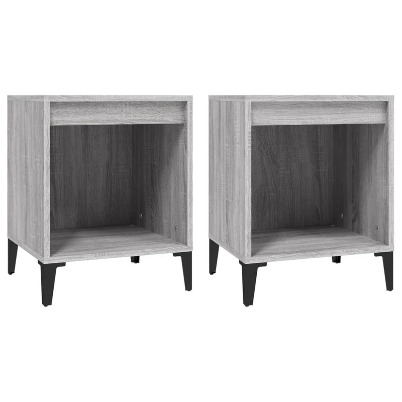 Bedside Cabinets 2 pcs Grey Sonoma 40x35x50 cm