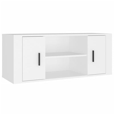 TV Cabinet White 100x35x40 cm Engineered Wood