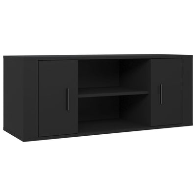 TV Cabinet Black 100x35x40 cm Engineered Wood