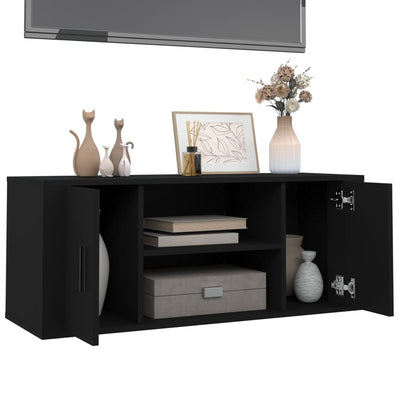 TV Cabinet Black 100x35x40 cm Engineered Wood