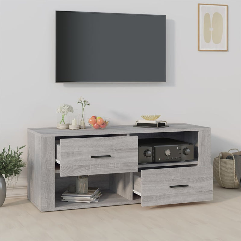 TV Cabinet Grey Sonoma 100x35x40 cm Engineered Wood