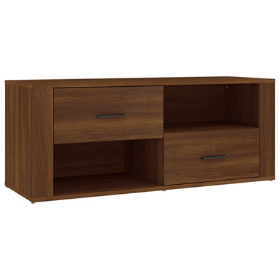 TV Cabinet Brown Oak 100x35x40 cm Engineered Wood