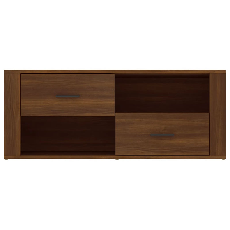 TV Cabinet Brown Oak 100x35x40 cm Engineered Wood