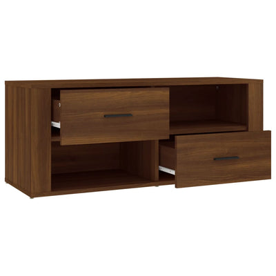 TV Cabinet Brown Oak 100x35x40 cm Engineered Wood