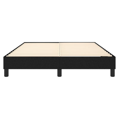 Bed Frame without Mattress Black Double Fabric