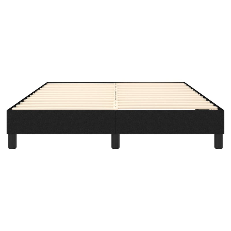 Bed Frame without Mattress Black Double Fabric