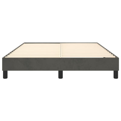 Bed Frame without Mattress Dark Grey Double Velvet