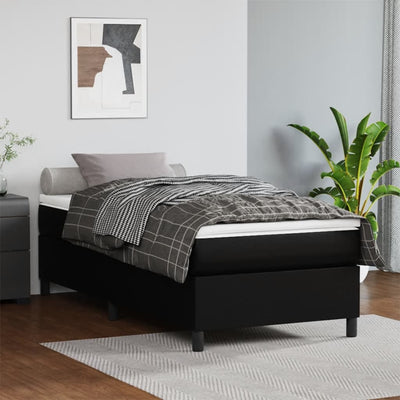 Bed Frame without Mattress Black King Single Faux Leather