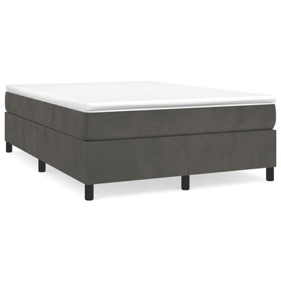 Bed Frame without Mattress Dark Grey Queen Velvet