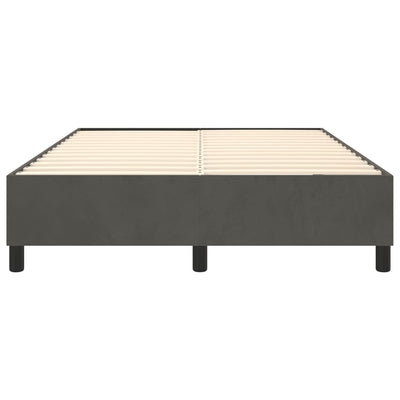 Bed Frame without Mattress Dark Grey Queen Velvet