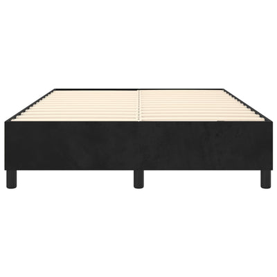 Bed Frame without Mattress Black Queen Velvet