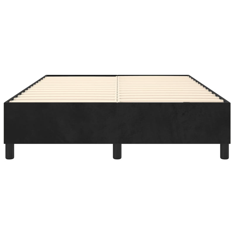 Bed Frame without Mattress Black Queen Velvet