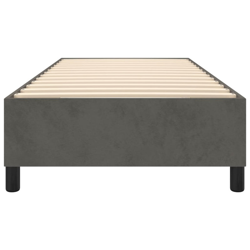 Bed Frame without Mattress Dark Grey King Single Velvet