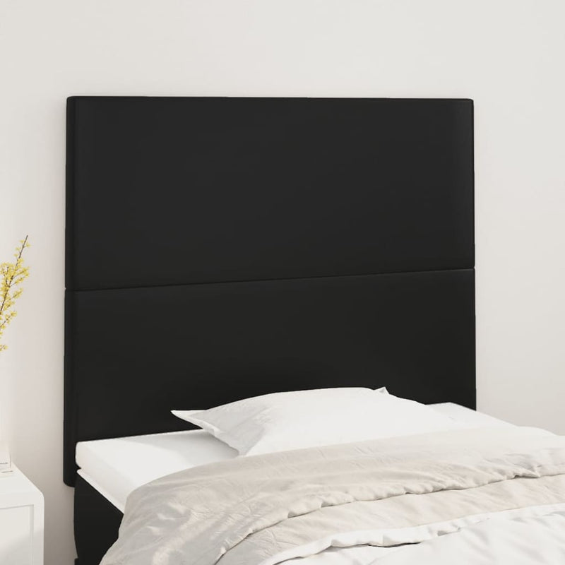 Headboards 2 pcs Black 100 cm Faux Leather