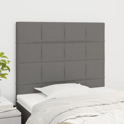 Headboards 2 pcs Dark Grey 80 cm Fabric