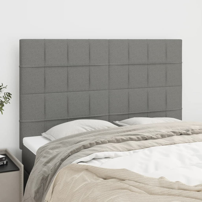 Headboards 4 pcs Dark Grey 72 cm Fabric