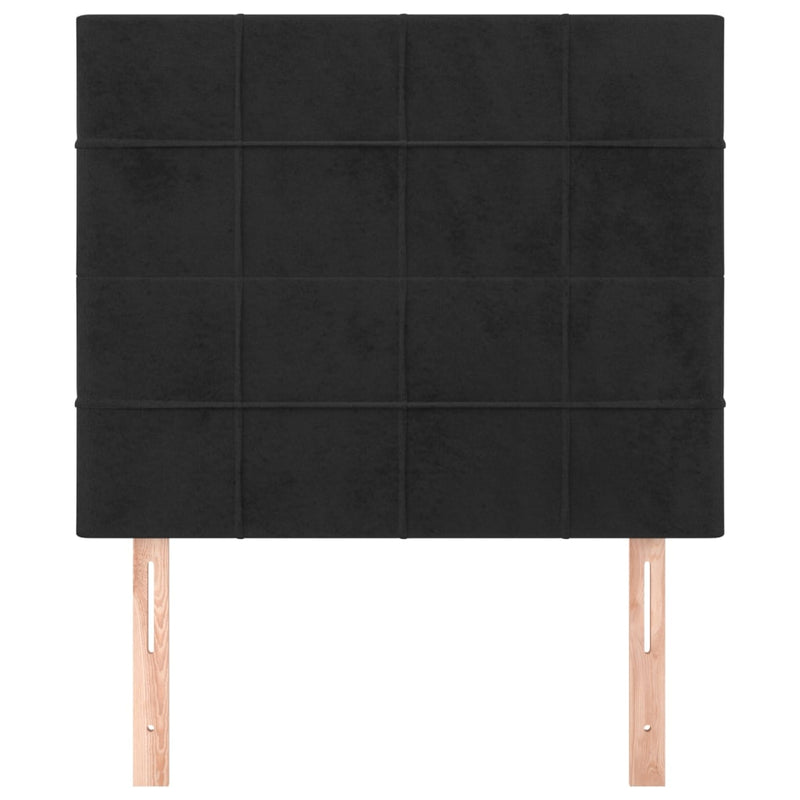 Headboards 2 pcs Black 100x5x78/88 cm Velvet