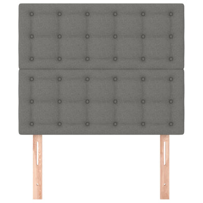 Headboards 2 pcs Dark Grey 80 cm Fabric