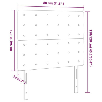 Headboards 2 pcs Dark Grey 80 cm Fabric