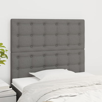 Headboards 2 pcs Dark Grey 80 cm Fabric