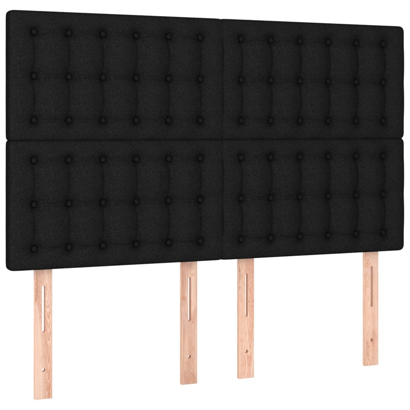 Headboards 4 pcs Black 72 cm Fabric