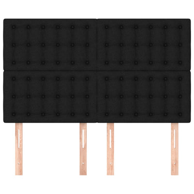 Headboards 4 pcs Black 72 cm Fabric