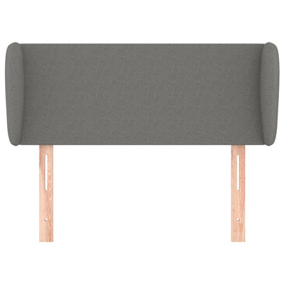 Headboard with Ears Dark Grey 103 cm Fabric