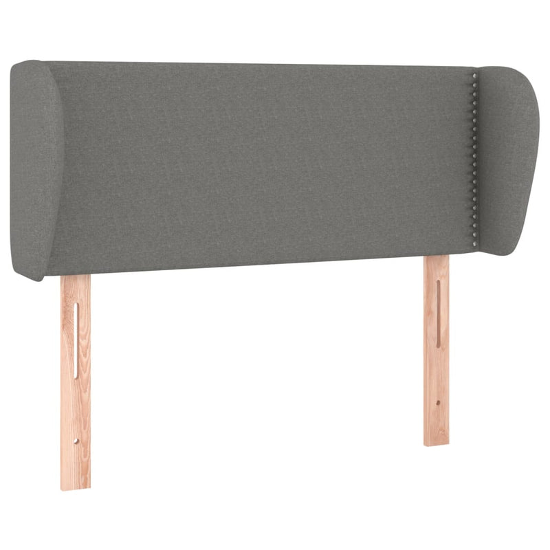 Headboard with Ears Dark Grey 103 cm Fabric