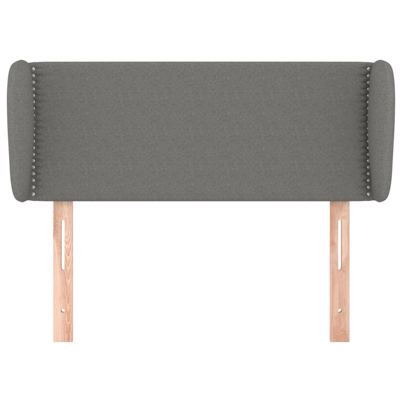 Headboard with Ears Dark Grey 103 cm Fabric