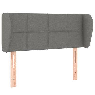 Headboard with Ears Dark Grey 103x23x78/88 cm Fabric