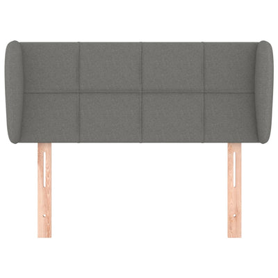 Headboard with Ears Dark Grey 103x23x78/88 cm Fabric