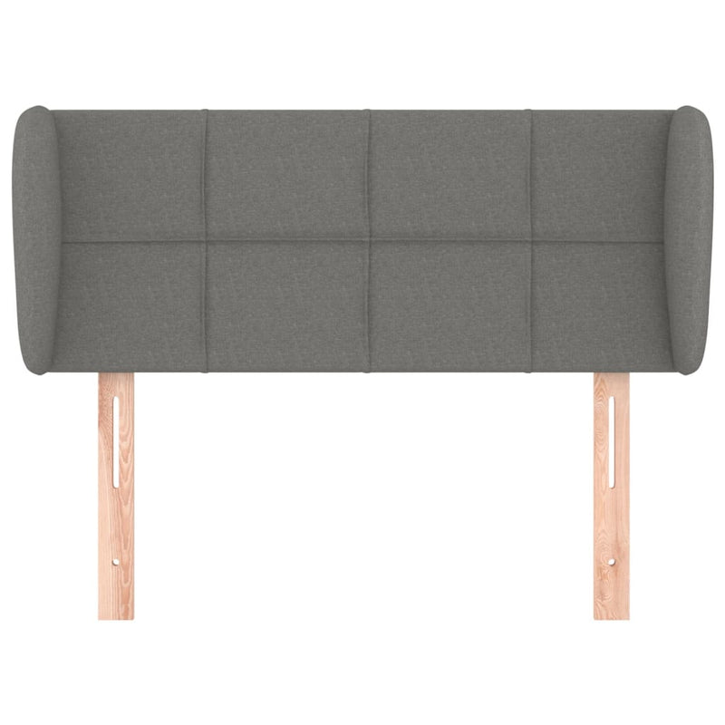 Headboard with Ears Dark Grey 103x23x78/88 cm Fabric