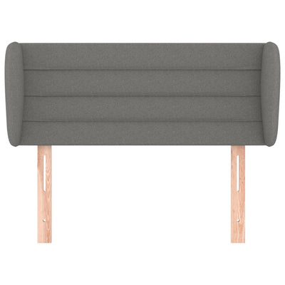 Headboard with Ears Dark Grey 103 cm Fabric