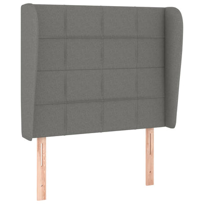 Headboard with Ears Dark Grey 83 cm Fabric